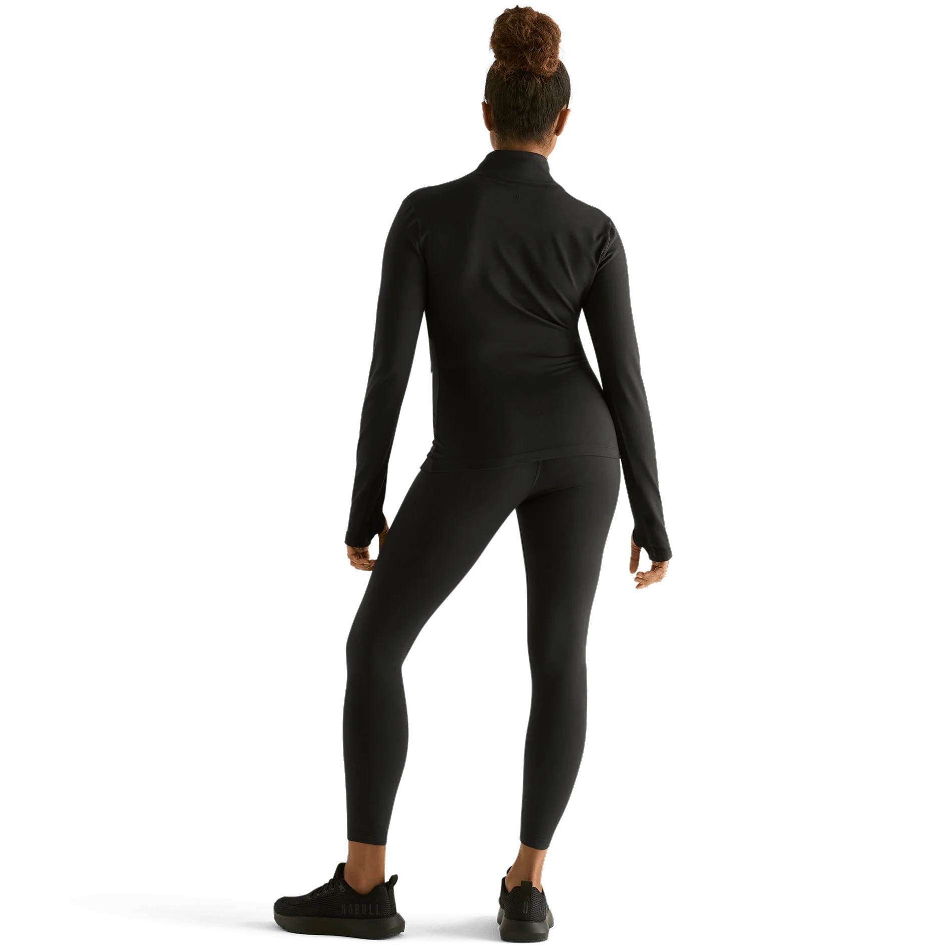 Women's Matte Zip-Up Jacket x Tights - Black - Image 2